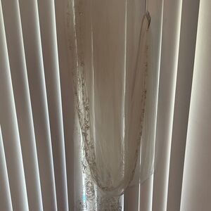 Sheer White Embroidered Wedding Veil